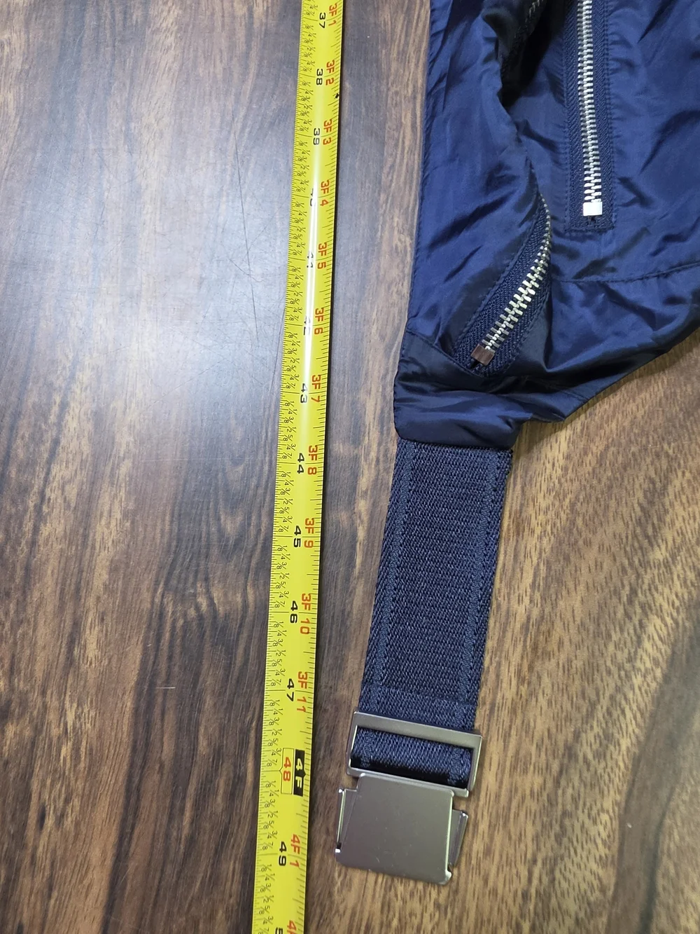 Michael Kors Navy Blue Nylon Crossbody Belt Bag Fanny Pack Silver Buckle